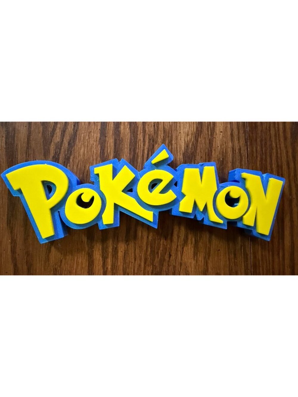 Pokemon 3D Logo Sign Freestanding Game Room Decor Desk Shelf Display 8”